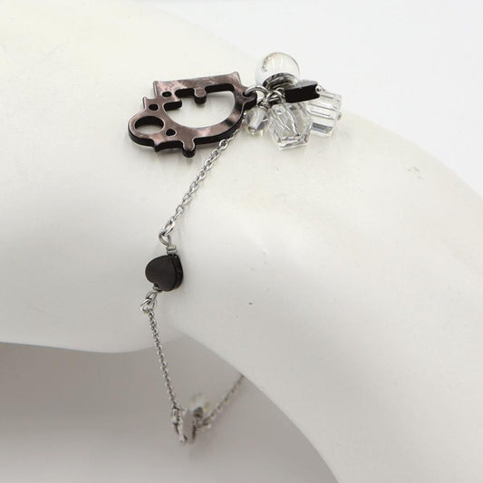 ディオール(Dior) Diorロゴ ハートキューブ ブレスレット　腕回り：約20cm　重さ：5.76ｇ　アクセサリー　レディース(中古)