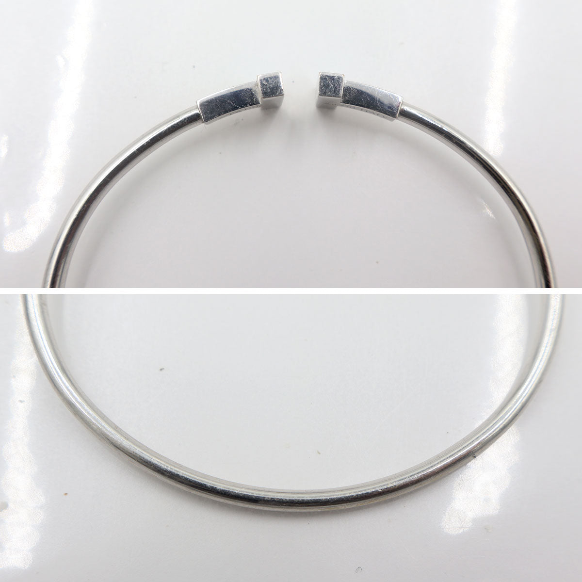 ティファニー(Tiffany & Co.)　ターコイズワイヤーブレスレット　Au750(18金)　腕回りサイズ14.6cm　重量7.2g　(中古)