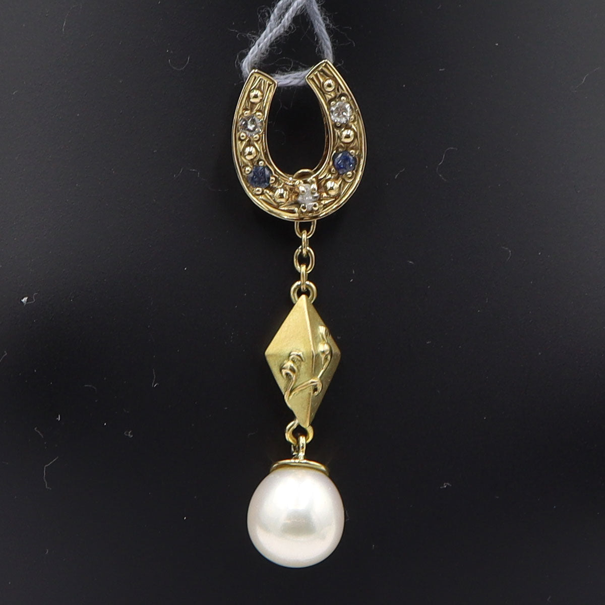 K18パールペンダントトップ　P8mm　D0.05ct　重量3.83g(石の重量含む)　レディース(中古)