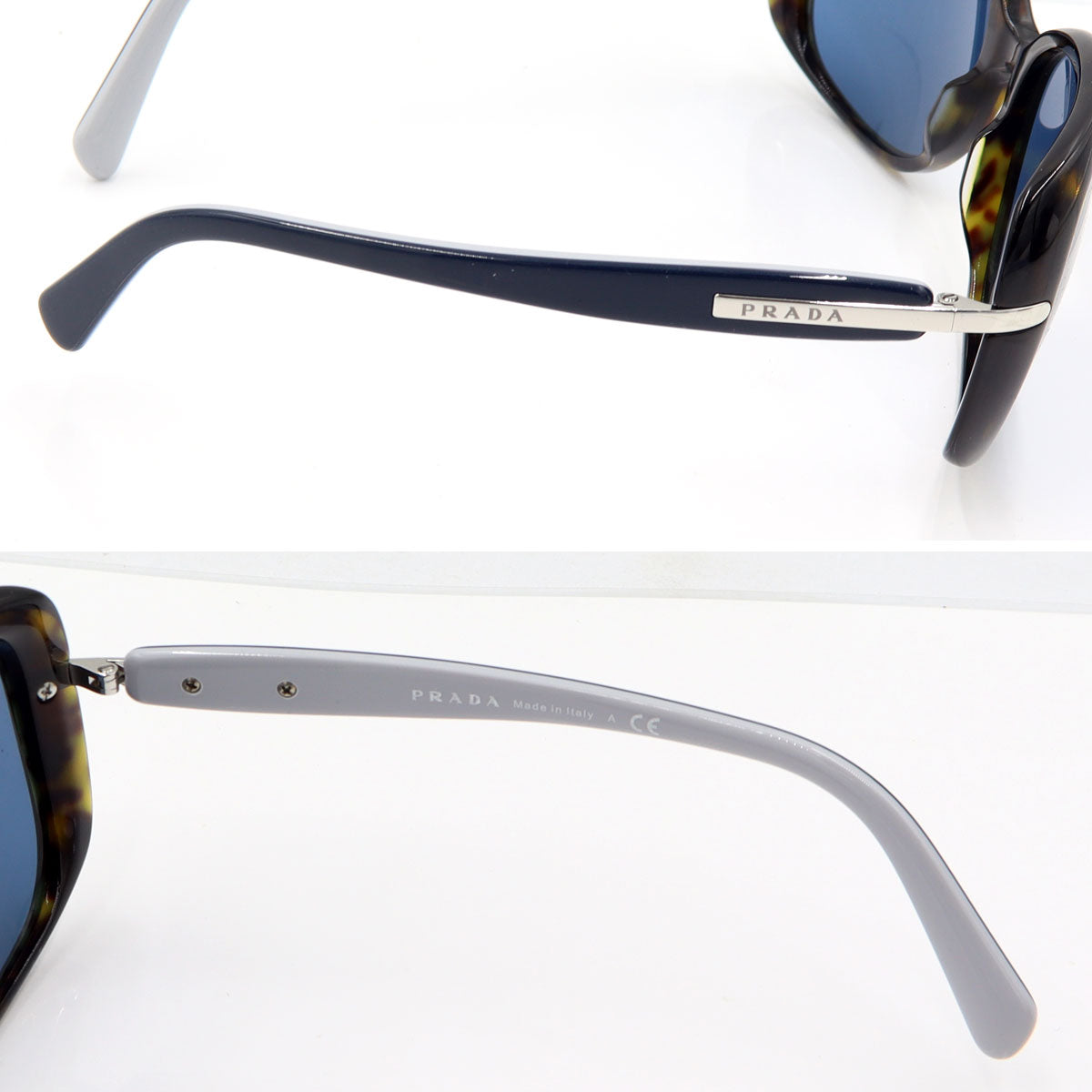 プラダ(PRADA)　サングラス　ブルー/2AU-1V1　鼻あて一体型　ユニセックス(中古)