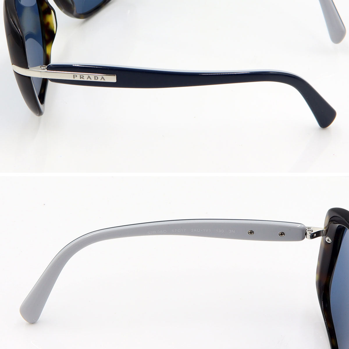 プラダ(PRADA)　サングラス　ブルー/2AU-1V1　鼻あて一体型　ユニセックス(中古)