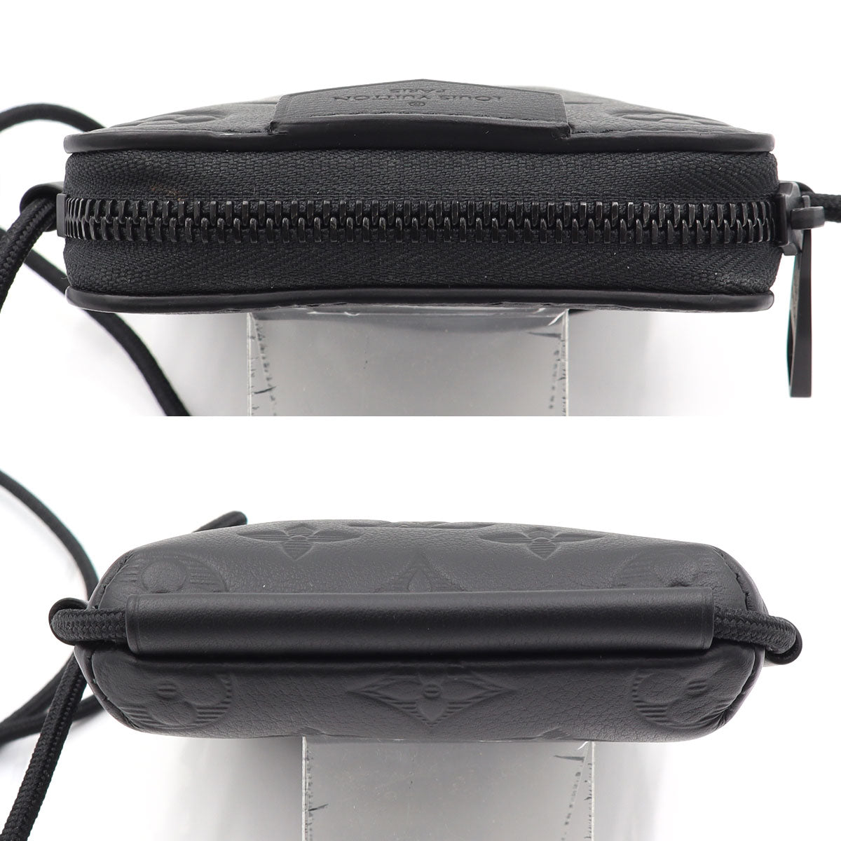 ルイ・ヴィトン(LOUIS VUITTON) モノグラム・シャドウ　レースアップ・ポーチ　M12601　ノワール　メンズ(中古)