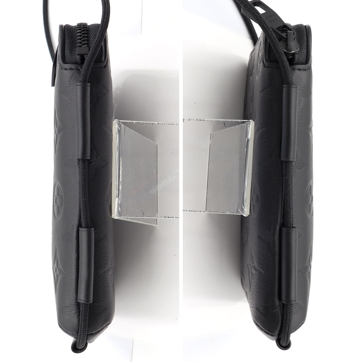 ルイ・ヴィトン(LOUIS VUITTON) モノグラム・シャドウ　レースアップ・ポーチ　M12601　ノワール　メンズ(中古)