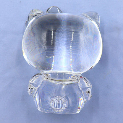 バカラ(Baccarat) 限定クリスタル　ハローキティ オーナメント　直径7cm×H9.5cm(中古)
