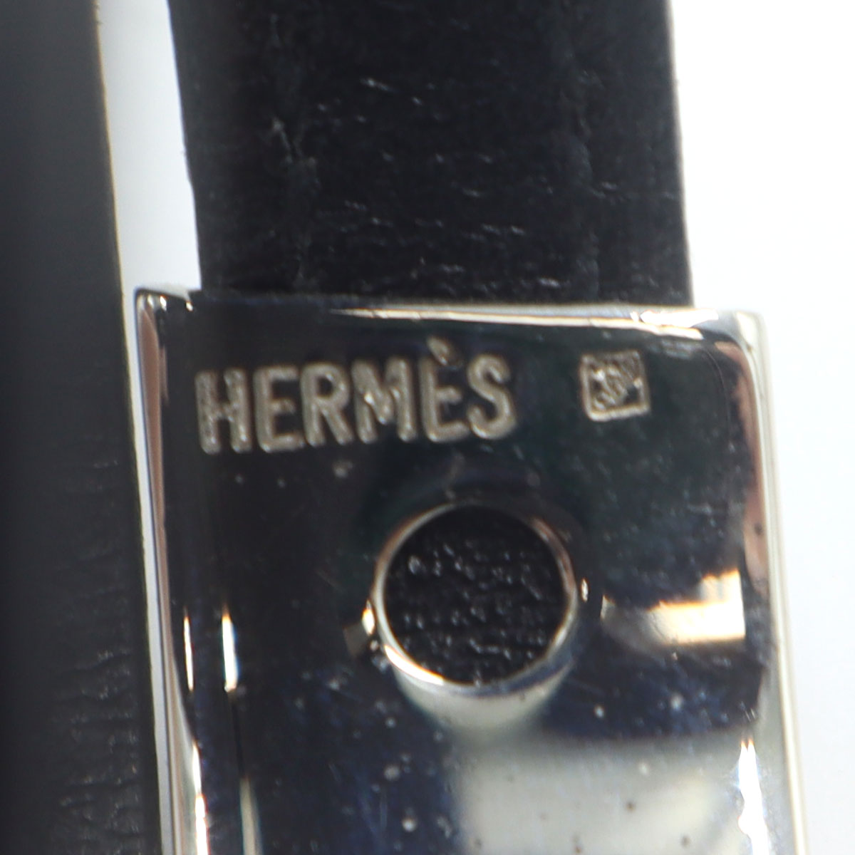 エルメス(Hermes)　プスプス　ブレスレット　腕回り17cm　重量22.75g　シルバー金具/レザー　レディース(中古)