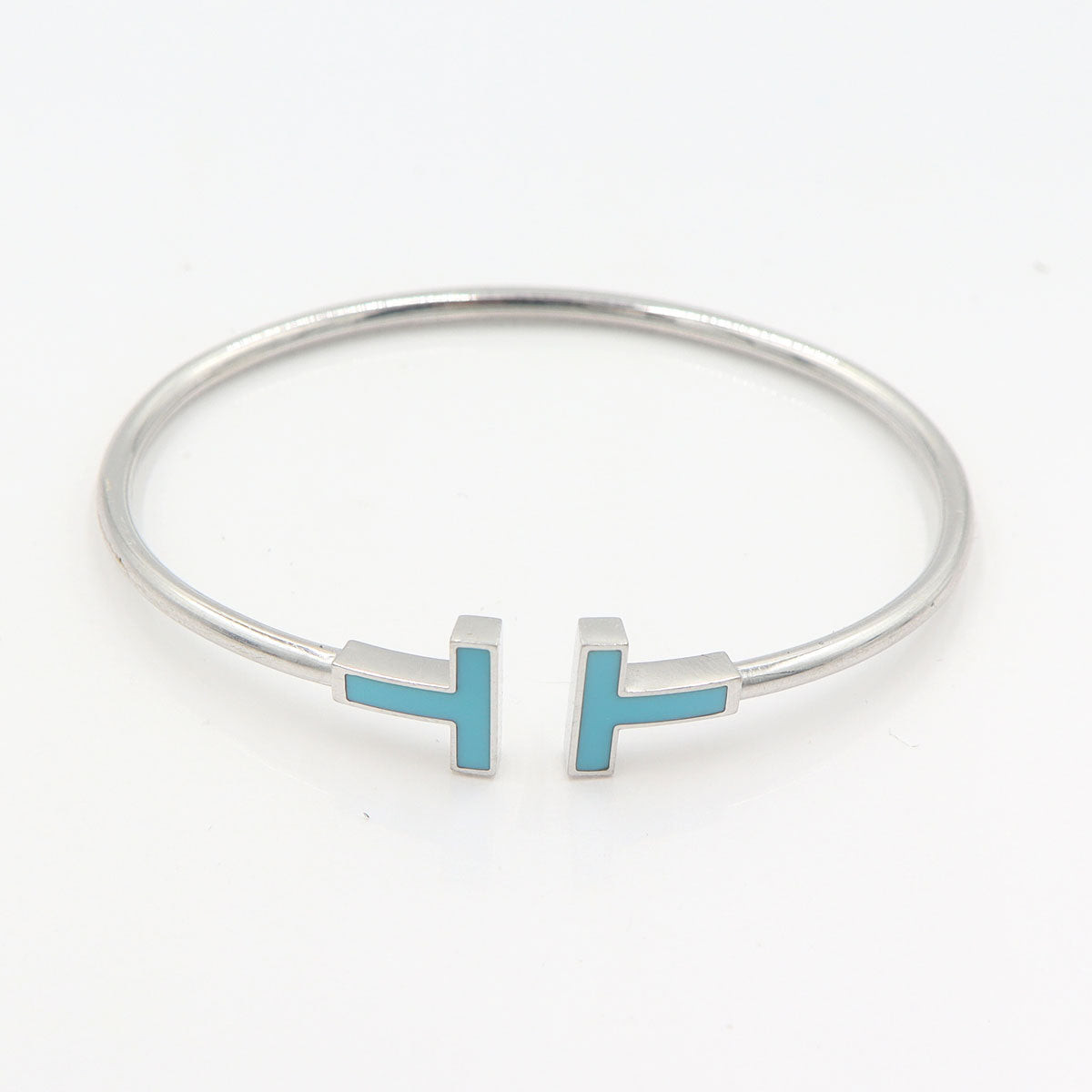 ティファニー(Tiffany & Co.)　ターコイズワイヤーブレスレット　Au750(18金)　腕回りサイズ14.6cm　重量7.2g　(中古)