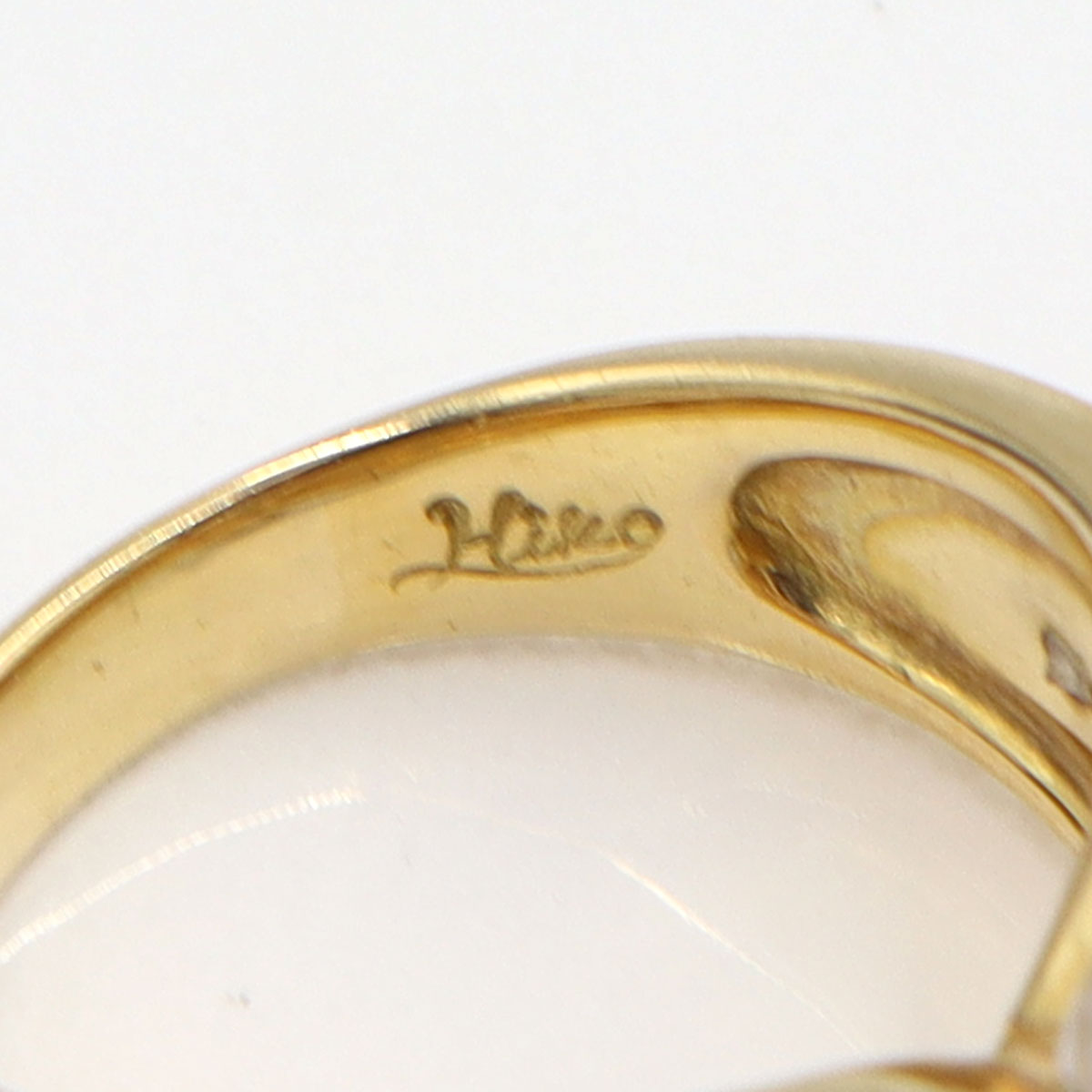 松井久子(マツイヒサコ/デザイナー)　K18/Pt900ダイヤモンドリング　D0.328ct　リングサイズ14号　重量11.69g(石の重量含む)　レディース(中古)