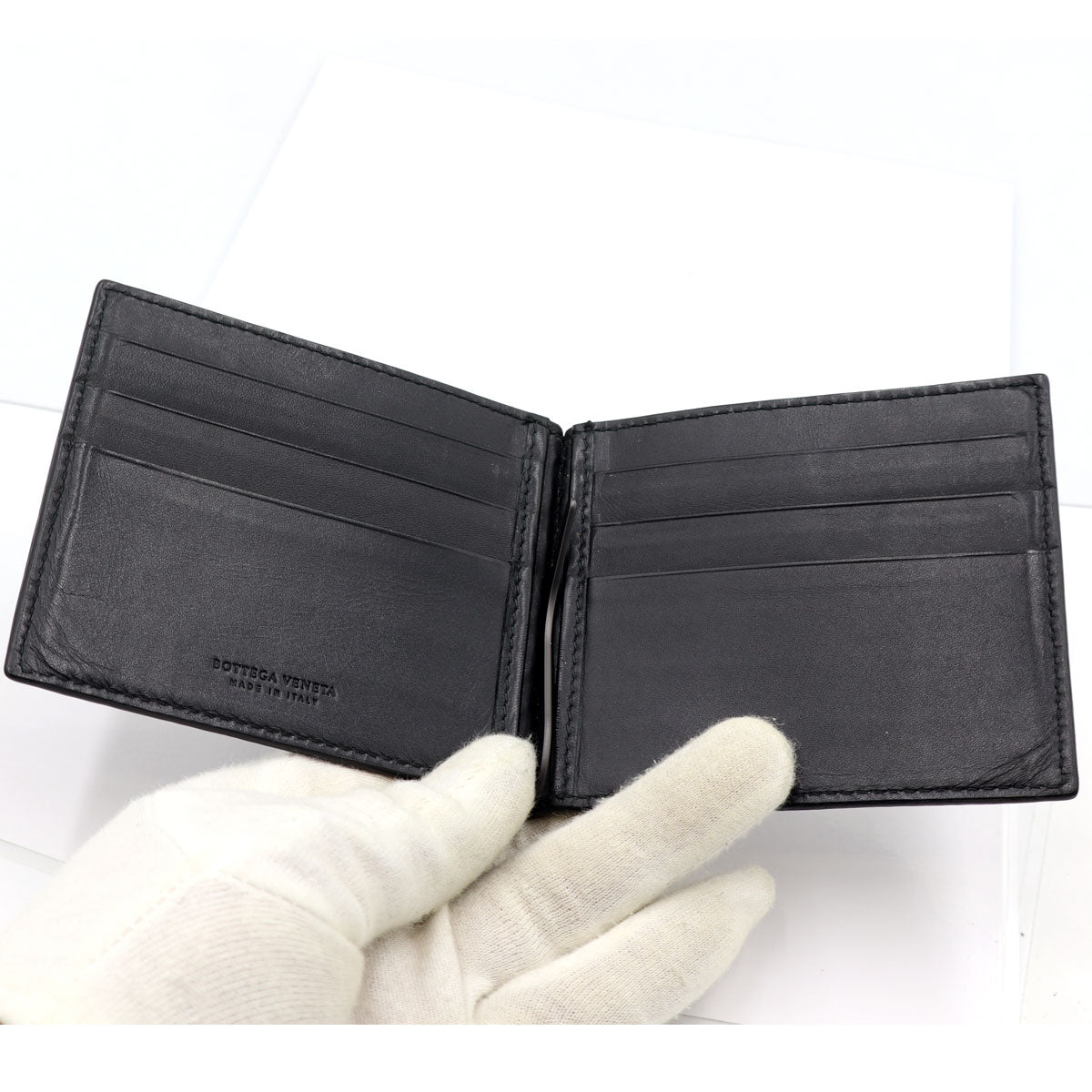 ボッテガヴェネタ(BOTTEGA VENETA) イントレチャート　マネークリップ　W11cm×H8.5cm　メンズ(中古)