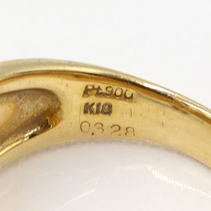 松井久子(マツイヒサコ/デザイナー)　K18/Pt900ダイヤモンドリング　D0.328ct　リングサイズ14号　重量11.69g(石の重量含む)　レディース(中古)