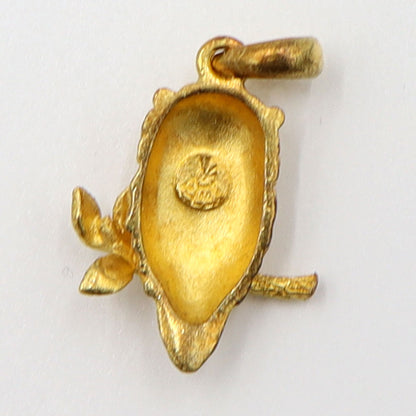 24Kペンダントトップ「フクロウ」　重量2.31g　アニマル　レディース(中古)