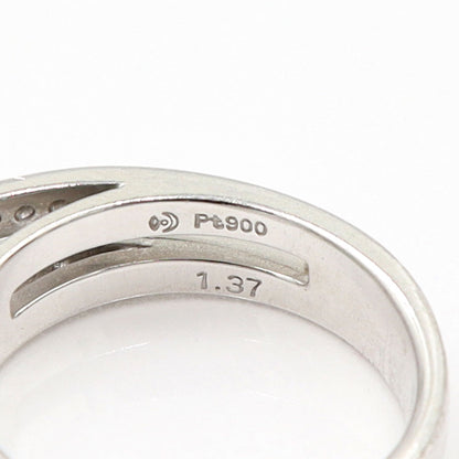 田崎真珠(TASAKI) Pt900トルマリンリング　T1.37ct　D0.18ct　リングサイズ12号　重量9.47g(石の重量含む)　レディース(中古)