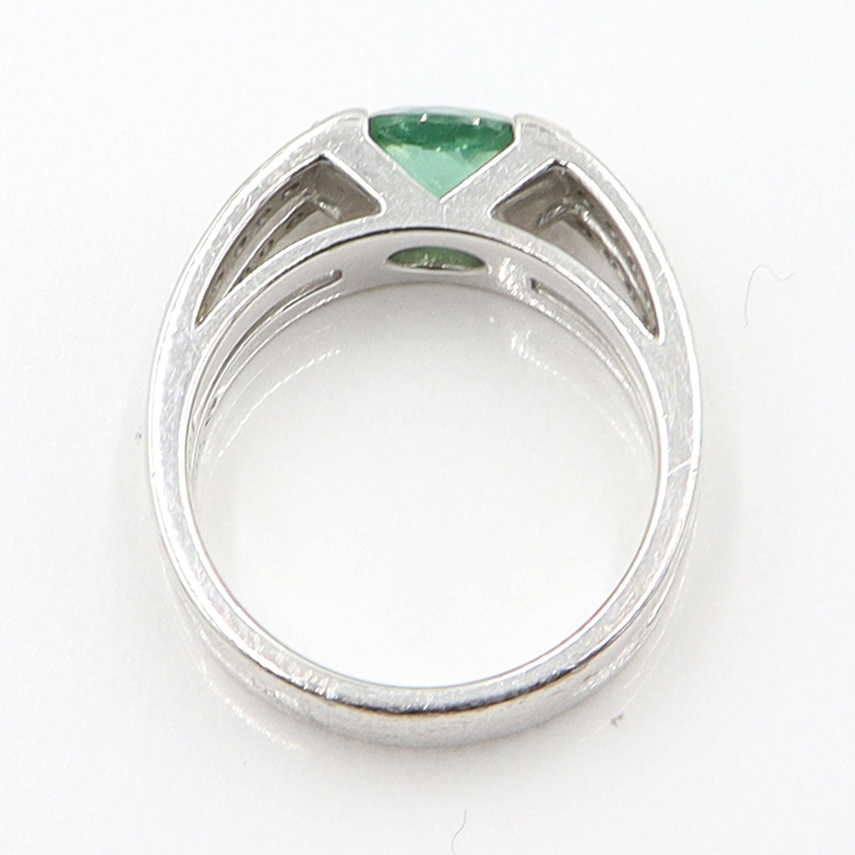 田崎真珠(TASAKI) Pt900トルマリンリング　T1.37ct　D0.18ct　リングサイズ12号　重量9.47g(石の重量含む)　レディース(中古)