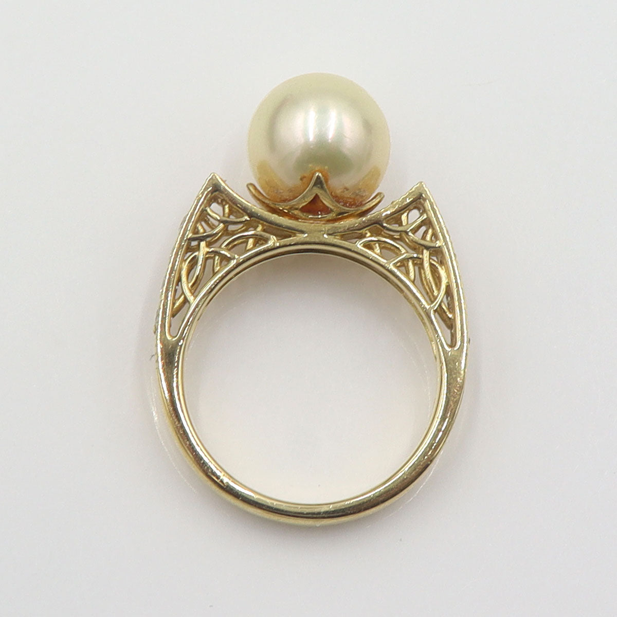 星の砂　K18パールダイヤモンドリング　D0.24ct　リングサイズ11号　重量6.19g　レディース(中古)