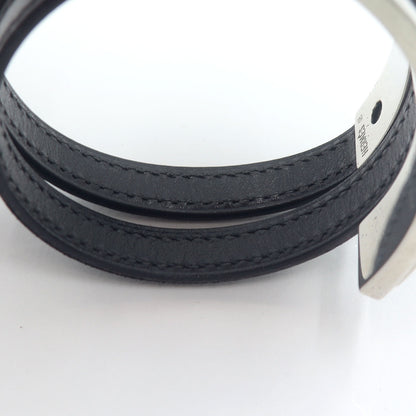 エルメス(Hermes)　プスプス　ブレスレット　腕回り17cm　重量22.75g　シルバー金具/レザー　レディース(中古)