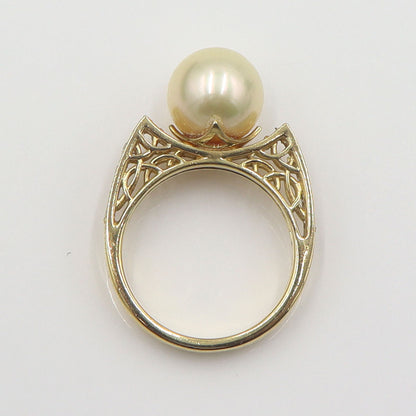 星の砂　K18パールダイヤモンドリング　D0.24ct　リングサイズ11号　重量6.19g　レディース(中古)