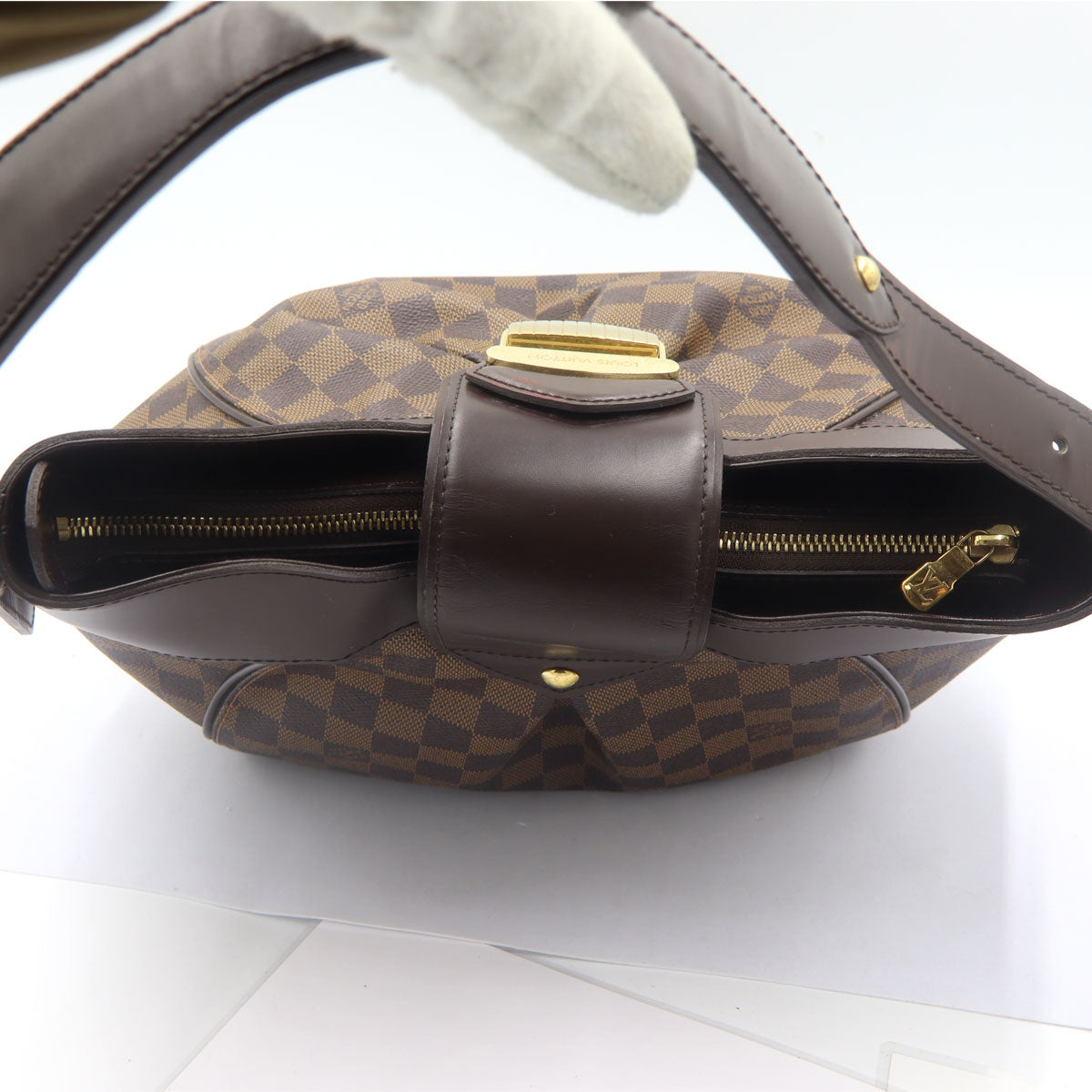 ルイ・ヴィトン(LOUIS VUITTON) 　ダミエ　システィナMM　N41541　W41.5cm×H27cm×13.5cm　レディース（中古）