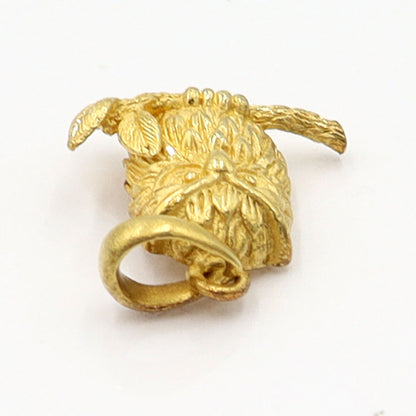 24Kペンダントトップ「フクロウ」　重量2.31g　アニマル　レディース(中古)