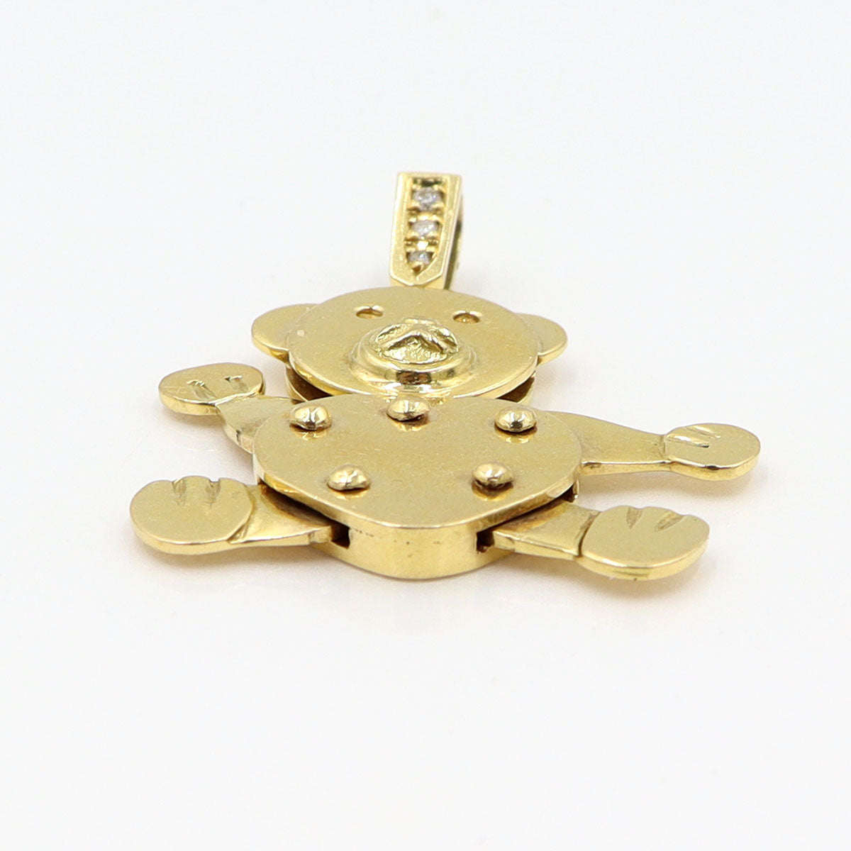 K18ダイヤモンドペンダントトップ「ベアー」　D0.031ct　重量9.65g　レディース(中古)