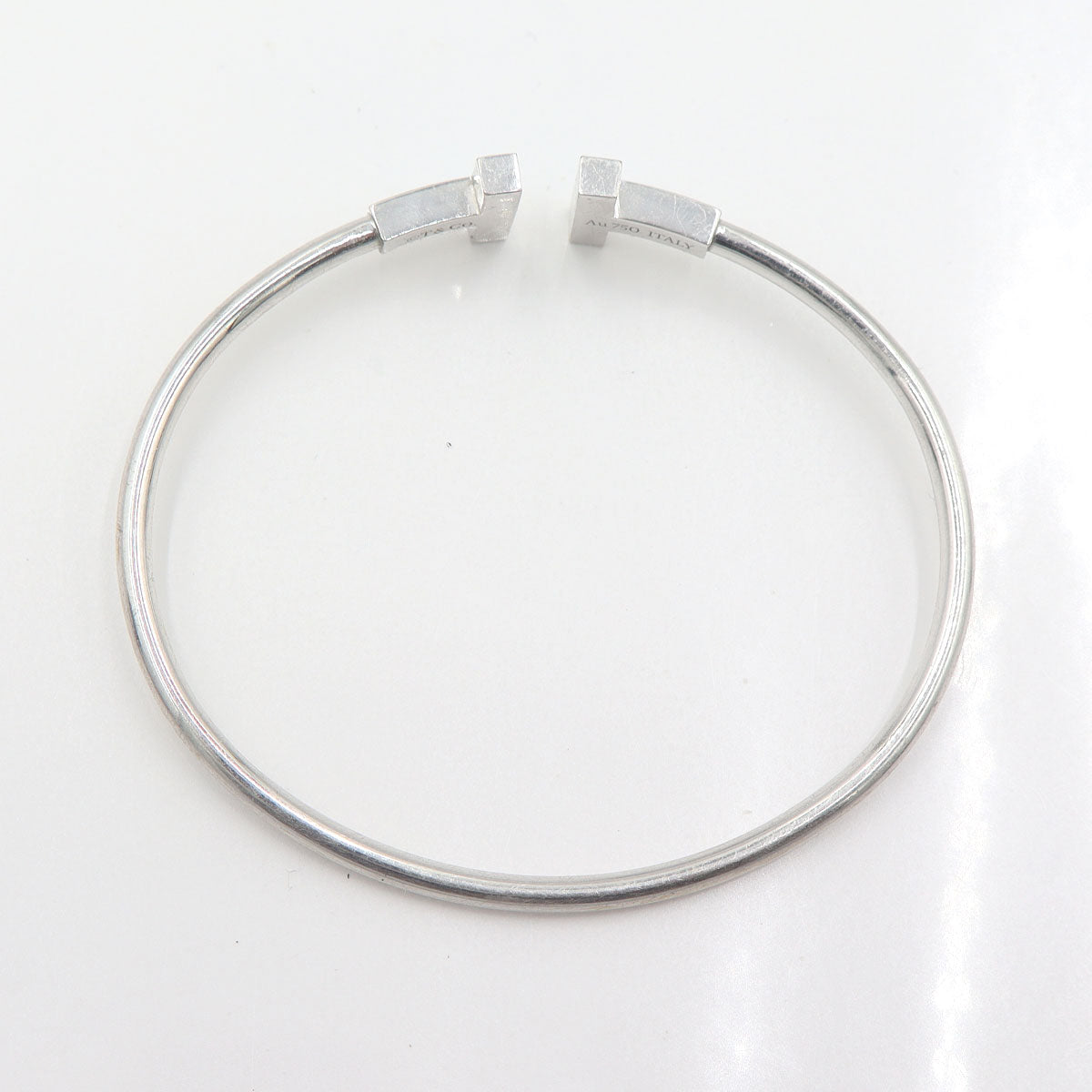 ティファニー(Tiffany & Co.)　ターコイズワイヤーブレスレット　Au750(18金)　腕回りサイズ14.6cm　重量7.2g　(中古)