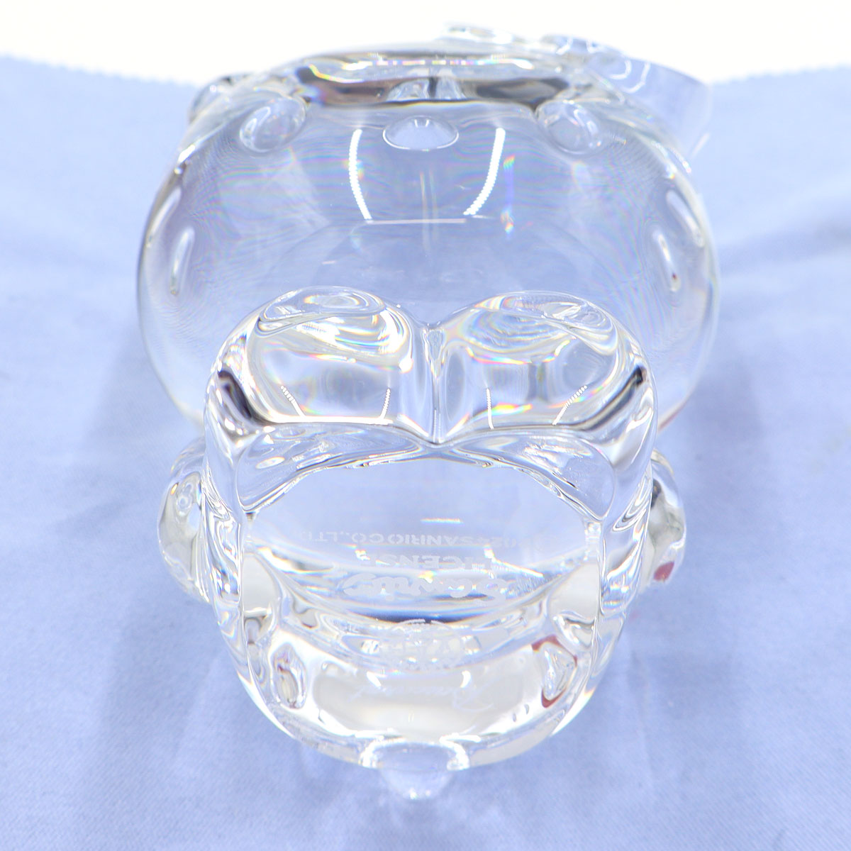 バカラ(Baccarat) 限定クリスタル　ハローキティ オーナメント　直径7cm×H9.5cm(中古)