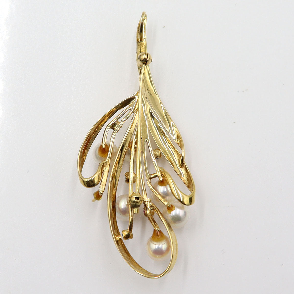 K18パールマルチ石付ブローチ　重量8.25g(石の重量含む)　エメラルド・ルビー・サファイア　レディース(中古)