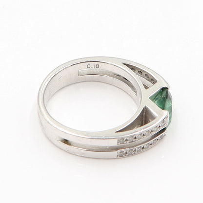 田崎真珠(TASAKI) Pt900トルマリンリング　T1.37ct　D0.18ct　リングサイズ12号　重量9.47g(石の重量含む)　レディース(中古)