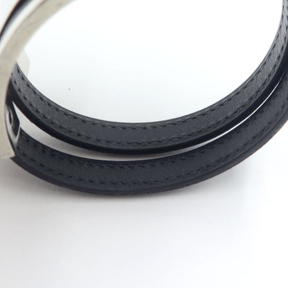 エルメス(Hermes)　プスプス　ブレスレット　腕回り17cm　重量22.75g　シルバー金具/レザー　レディース(中古)