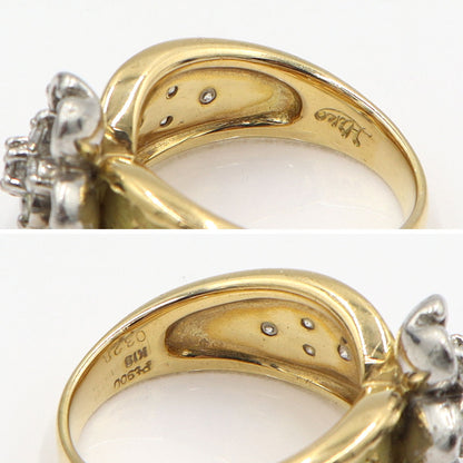 松井久子(マツイヒサコ/デザイナー)　K18/Pt900ダイヤモンドリング　D0.328ct　リングサイズ14号　重量11.69g(石の重量含む)　レディース(中古)