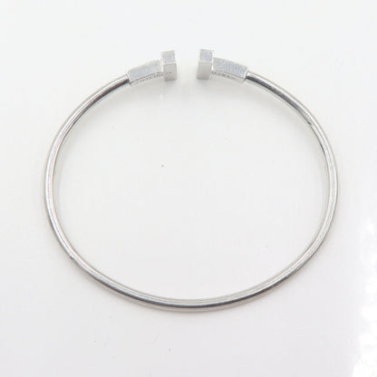 ティファニー(Tiffany & Co.)　ターコイズワイヤーブレスレット　Au750(18金)　腕回りサイズ14.6cm　重量7.2g　(中古)