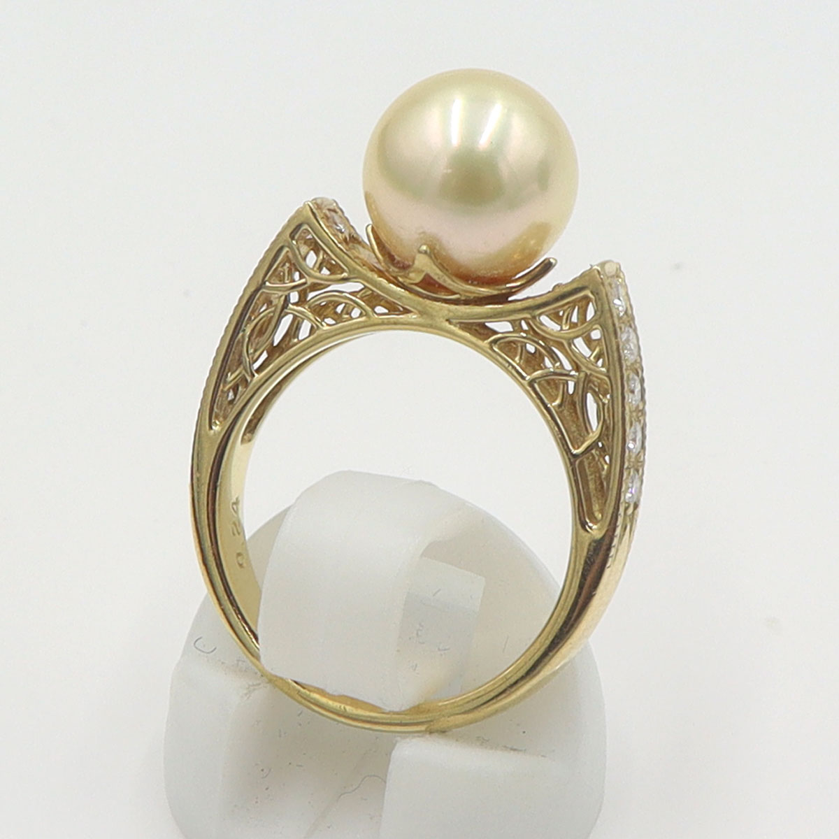 星の砂　K18パールダイヤモンドリング　D0.24ct　リングサイズ11号　重量6.19g　レディース(中古)