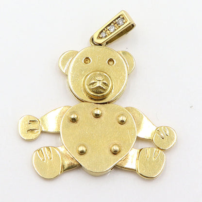 K18ダイヤモンドペンダントトップ「ベアー」　D0.031ct　重量9.65g　レディース(中古)