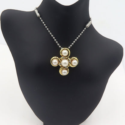 K18パールペンダントブローチ　D0.06ct　重量7.88g(石の重量含む)　W26.7mm×H26.7mm×10.0mm　レディース(中古)