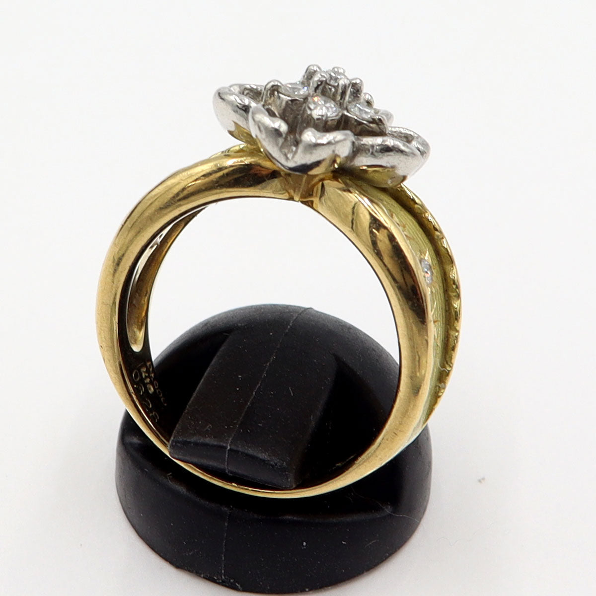 松井久子(マツイヒサコ/デザイナー)　K18/Pt900ダイヤモンドリング　D0.328ct　リングサイズ14号　重量11.69g(石の重量含む)　レディース(中古)