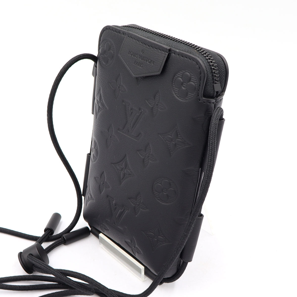 ルイ・ヴィトン(LOUIS VUITTON) モノグラム・シャドウ　レースアップ・ポーチ　M12601　ノワール　メンズ(中古)