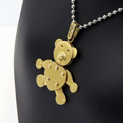 K18ダイヤモンドペンダントトップ「ベアー」　D0.031ct　重量9.65g　レディース(中古)