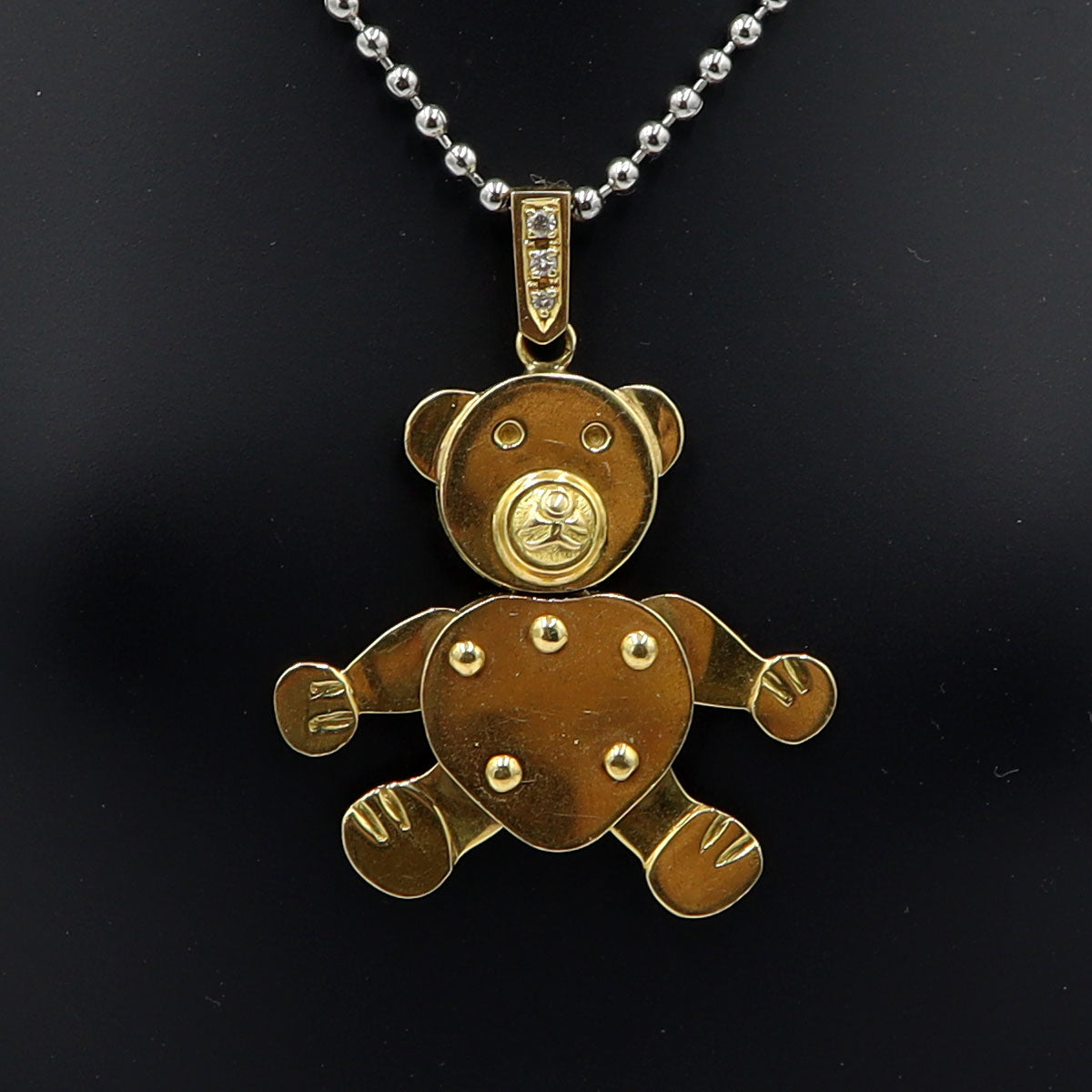 K18ダイヤモンドペンダントトップ「ベアー」　D0.031ct　重量9.65g　レディース(中古)