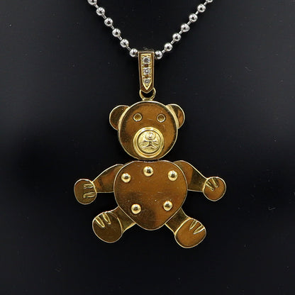 K18ダイヤモンドペンダントトップ「ベアー」　D0.031ct　重量9.65g　レディース(中古)