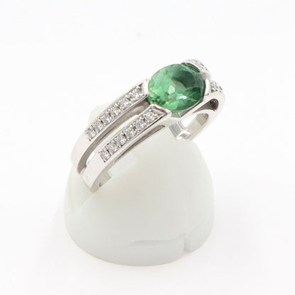 田崎真珠(TASAKI) Pt900トルマリンリング　T1.37ct　D0.18ct　リングサイズ12号　重量9.47g(石の重量含む)　レディース(中古)