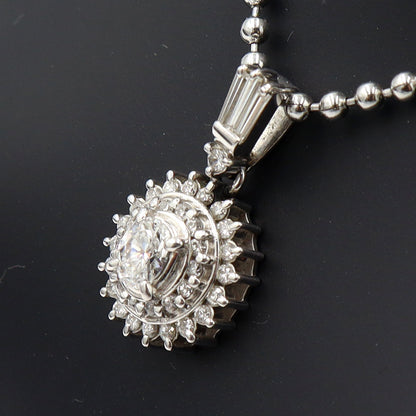 Pt900ダイヤモンドペンダントトップ　D0.33ct　D0.39ct　重量3.80g(石の重量含む)　レディース(中古)