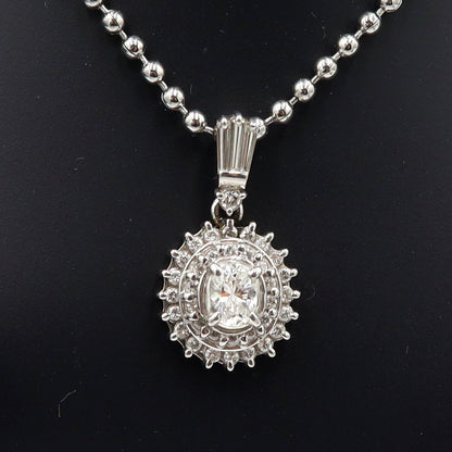 Pt900ダイヤモンドペンダントトップ　D0.33ct　D0.39ct　重量3.80g(石の重量含む)　レディース(中古)