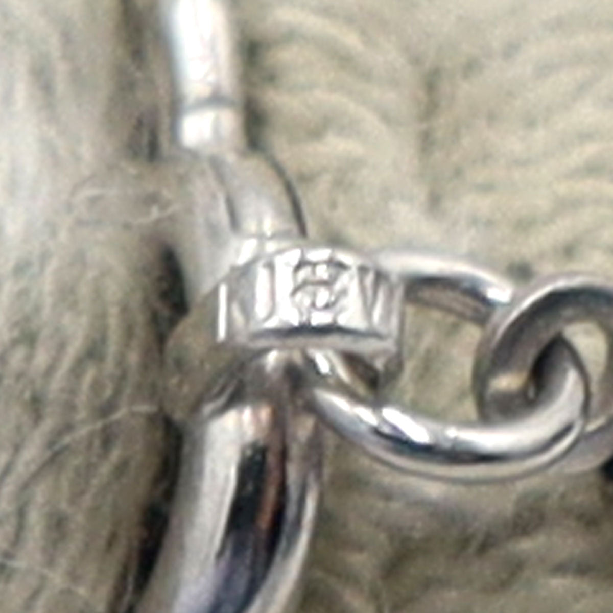 K18WGデザインブレスレット　腕回り17.5cm　重量2.39g　レディース(中古)