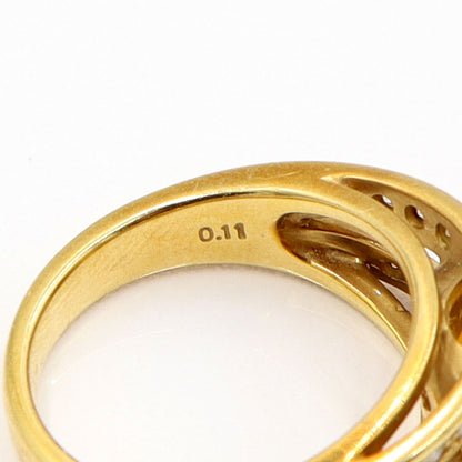 田崎真珠(TASAKI) K18シトリンリング　D0.11ct　リングサイズ12号　重量8.13g(石の重量含む)　レディース(中古)