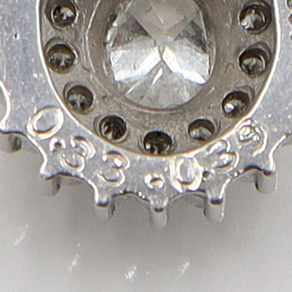 Pt900ダイヤモンドペンダントトップ　D0.33ct　D0.39ct　重量3.80g(石の重量含む)　レディース(中古)
