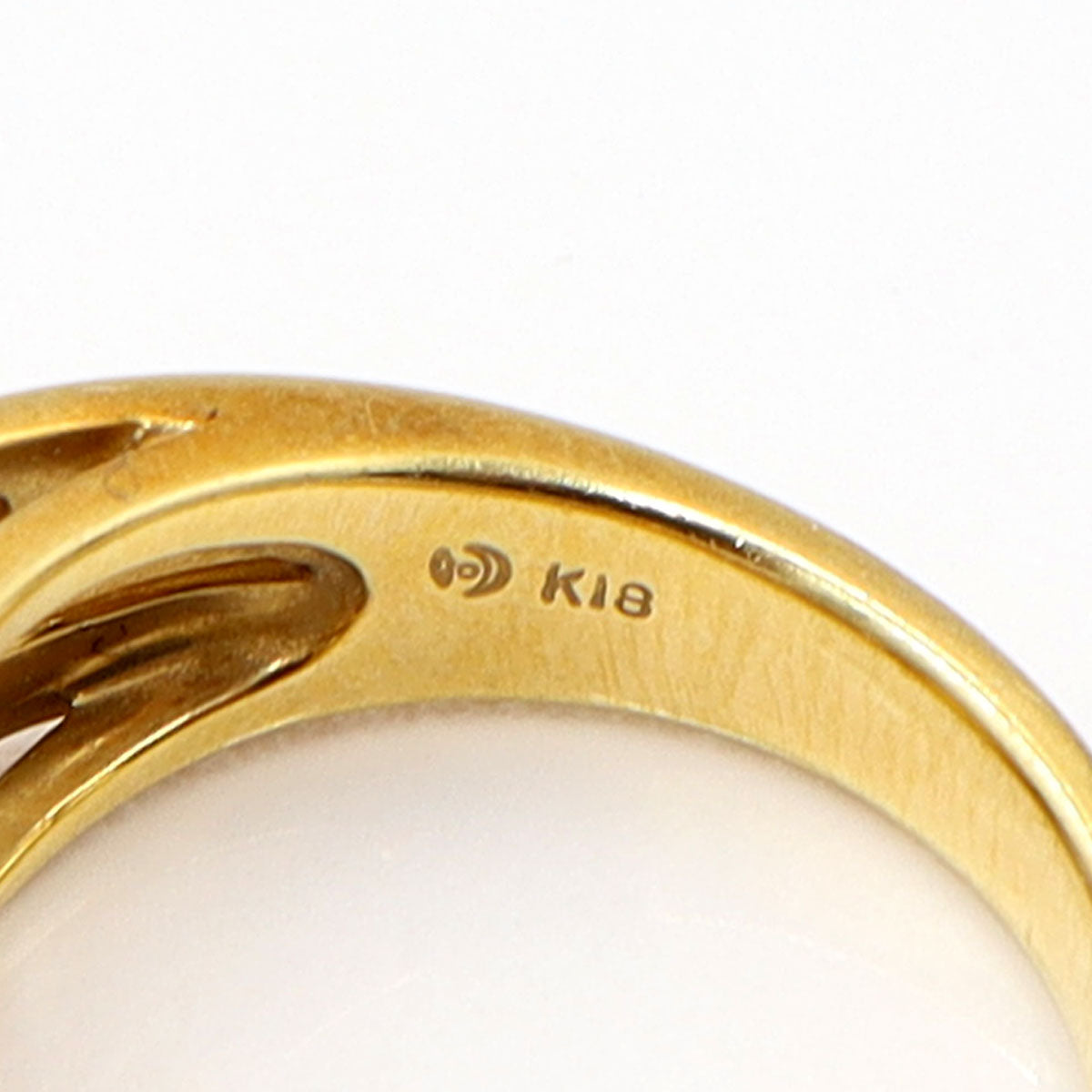 田崎真珠(TASAKI) K18シトリンリング　D0.11ct　リングサイズ12号　重量8.13g(石の重量含む)　レディース(中古)