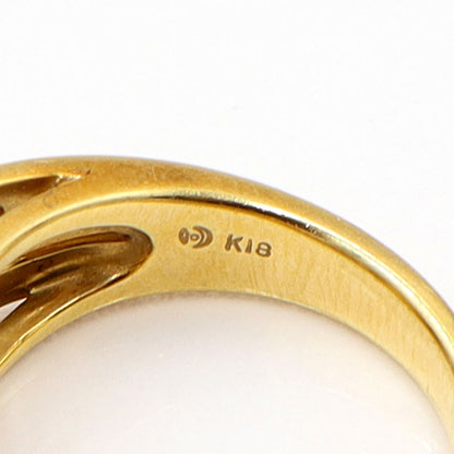 田崎真珠(TASAKI) K18シトリンリング　D0.11ct　リングサイズ12号　重量8.13g(石の重量含む)　レディース(中古)