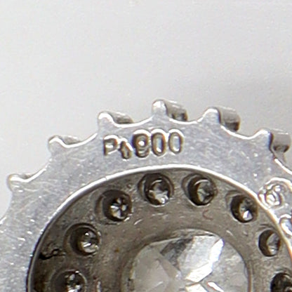 Pt900ダイヤモンドペンダントトップ　D0.33ct　D0.39ct　重量3.80g(石の重量含む)　レディース(中古)