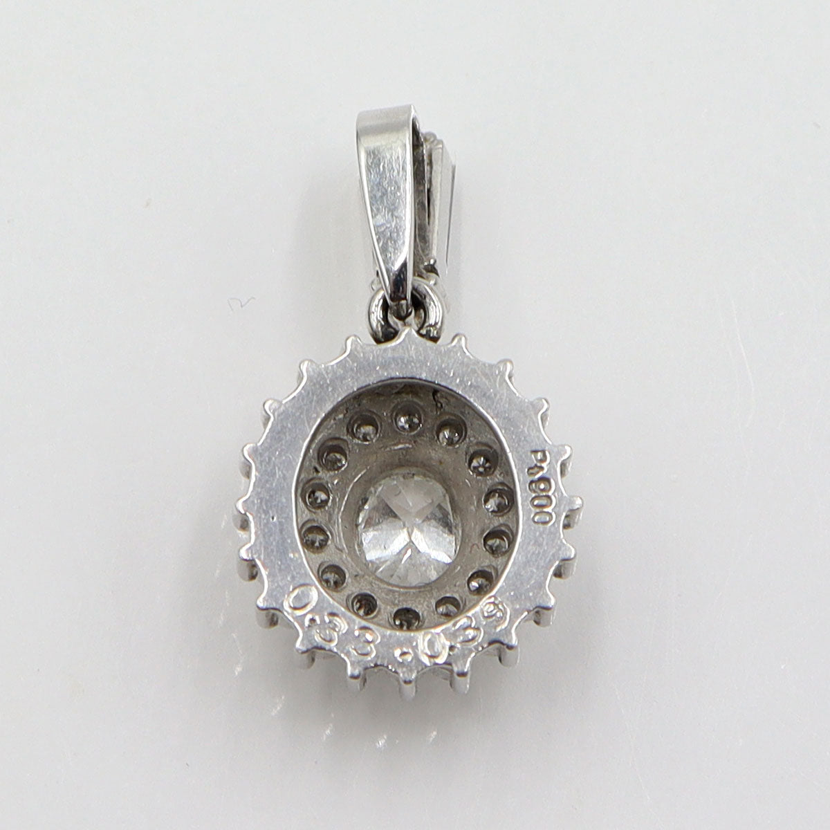 Pt900ダイヤモンドペンダントトップ　D0.33ct　D0.39ct　重量3.80g(石の重量含む)　レディース(中古)