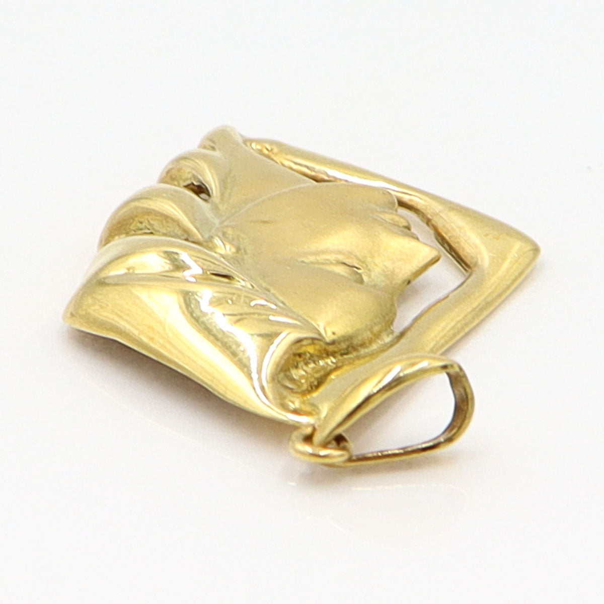 K18デザインペンダントトップ「女性・横顔」　重量3.73ｇ　レディース(中古)