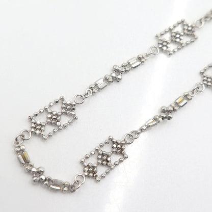 K18WGデザインブレスレット　腕回り17.5cm　重量2.39g　レディース(中古)