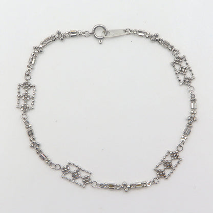 K18WGデザインブレスレット　腕回り17.5cm　重量2.39g　レディース(中古)